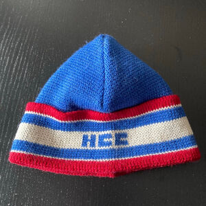 Men Vintage Henry Charles Colsenet Blue Wool Knit Beanie